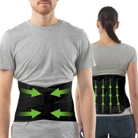 Back Support Belt & Back Brace for Men and Women Lumbar Support Back Pain Orthopaedic Support Belt Lumbar Spine Size 2 Black