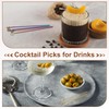 sourcing map 12 Pcs Stainless Steel Cocktail Picks, 4.33" Martini