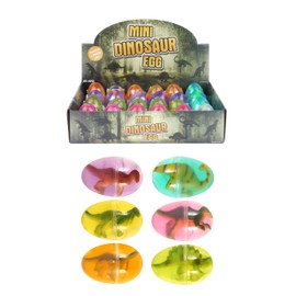 Henbrandt 6 x Mini Dinosaur Egg with Putty Kids Small Dino Party Favour Loot Bag Fillers Pocket Money Toy for Boys and Girls