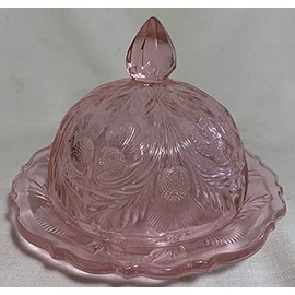 Butterdish - Inverted Thistle - American Made - Mosser Glass USA (Passion Pink)