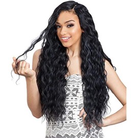 Organique Mastermix Shake-N-Go Synthetic Weave Hair Extension - Breezy Wave 18" (Color:1B OFF BLACK)
