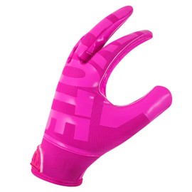 Exote Sports Youth Football Gloves American Reciever Villain Football Gloves for Adult Men Women and Boys with Super Sticky Silicone Grip Palms Ultimate Performance Booster (Pink, Adult Large)