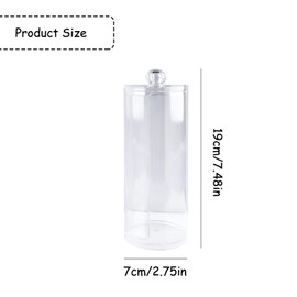Vanyibro Transparent Long Tube Bathroom Containers,Dispenser Holder Organizer Container with lid,Organize Your Makeup with Style and Convenience