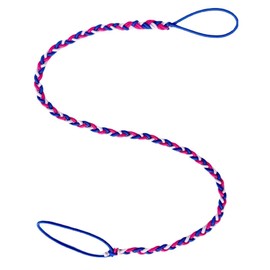 YOcity Hair Ties Braided Hair Ties for Long Thick Elastic Spiral Hair Ties for Women Ponytail Holders for Long Hair Swimming Sports (Pink-Navy Blue-Red)