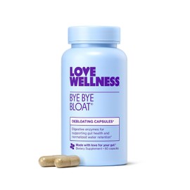 Love Wellness Adiós a la hinchazón | Enzimas digestivas para un alivio rápido de la hinchazón en mujeres | Ayuda a reducir la retención de líquidos y a aliviar los gases | Favorece la salud digestiva