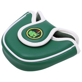Putter Cover, Waterproof PU Fabric Green Embroidered Cue Cover with Thickened Plush Semicircle Putter Cover