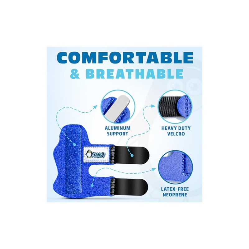 Penguin Fingers Envoltura de férula para dedos - Velcro ajustable