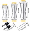 RUIJIE Set of 3 Cocktail Measuring Cups Stainless Steel Bar