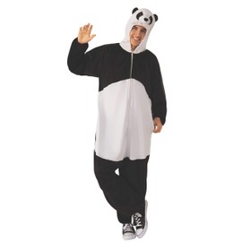 Rubie's Unisex's Comfy Wear One-Piece Hooded Costume Jumpsuit Adult Sized, Panda, S/M
