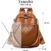 Mochilas para Mujer 3 en 1 Cuero PU Impermeable Antirrobo