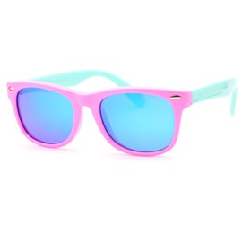 JUSLINK Toddler Sunglasses, Flexible Kids Polarized Sunglasses for Girls Boys and Baby Age 2 to 10 (Blue lens)