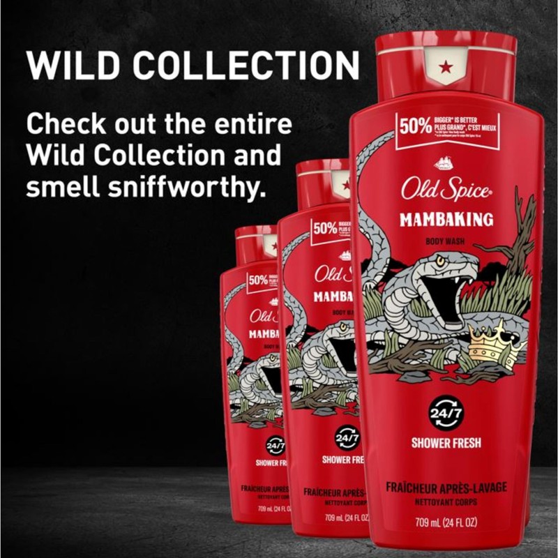 Old Spice Body Wash for Men, MambaKing, Long Lasting Lather,