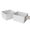 RGI Home Decorative Storage Bins, Set of 2 Rectangular Greyboard