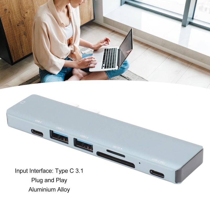 USB C Hub 4K 30Hz HD Output 10Gbps PD 87W