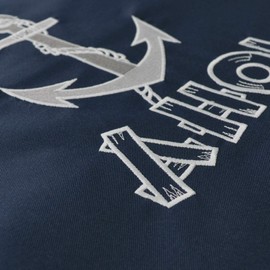 EXPRESS-STICKEREI Gym Bag Motif | Bag Black Waterproof Backpack Funny Bag Gym Bag Sports Bag Men Gym Bag Backpack Embroidered Gift for Men, Marine Anchor Ahoy Gym Bag