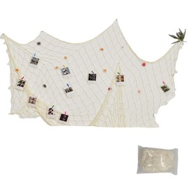 Niaciswe Fischernetz 200cm x 150cm Wand Dekoration Fischernetz Deko Groß Wurfnetz Fotowand Deco Mesh Wandbehang Netz für Party Festival Hochzeit Fotostudio Bar Innenausstattung Außendekoration