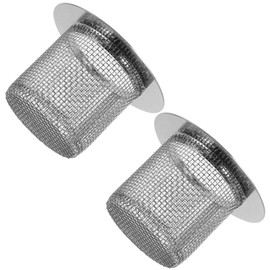 Zerodeko Set of 2 Stainless Steel Drain Strainers, 4 cm, for Bathroom, Sink, Shower and Bathtub, Effective Hair Catcher and Drain Filter, Rustproof and Durable, Ideal for Kitchen and