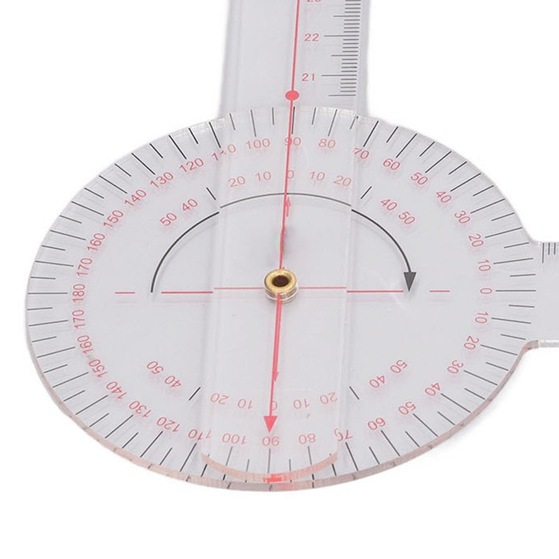 Orthopaedic Use Goniometer 360° Physical Therapy Angle Protractor Ruler for