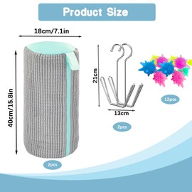 Mowtential Shoe Washing Machine Bag- Reusable laundry bag for Washing Machine, With 2 Drying Racks 12 Cleaning Ball, 360° deep cleaning without dead angles, Sneakers and Canvas shoes, (Grey 2 pcs）