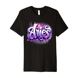 Pink & Purple Aries Zodiac Star Sign Premium T-Shirt