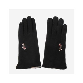 Daks (신세계강남점)블랙 퍼피자수 울 여성장갑 DCGV8F203BK (Shinsegae Gangnam Store) Black Puppy Embroidery Wool Women's Gloves DCGV8F203BK