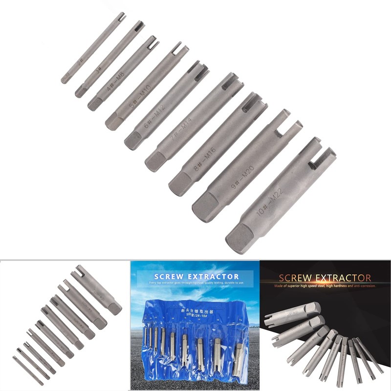 Lwuey Tap Extractor, Broken Head Taps Remover High Speed Steel