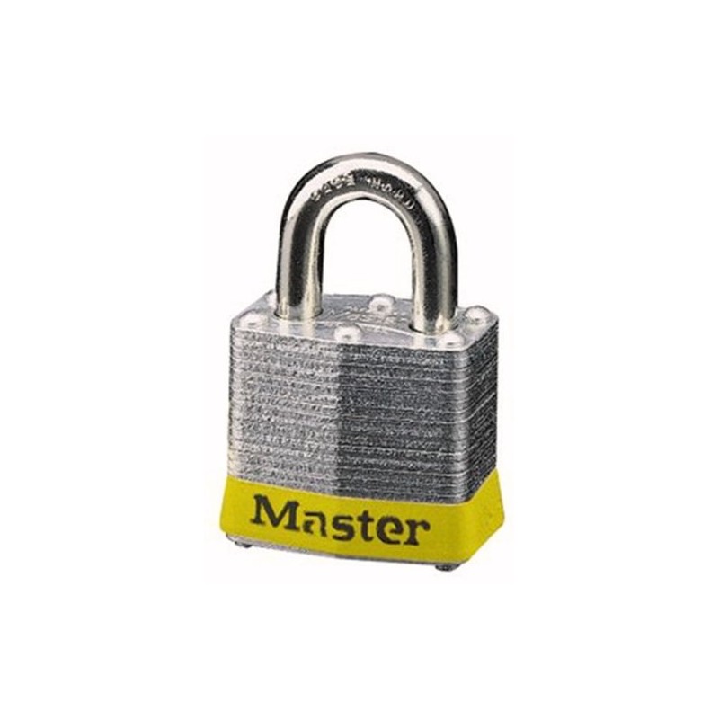 Master Lock 3YLW No. 3 Safety Lockout Padlock, Steel Body,