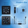 SCCCF USB cabinet 120MM fan Quiet Cooling Fan System 6"