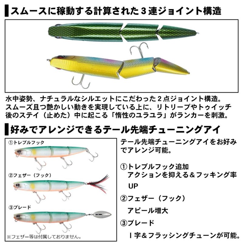 Daiwa 120S Morethan Slap Hitter Sea Bass Lure Lime Chart