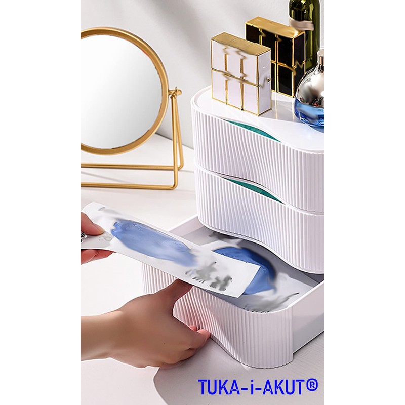 TUKA-i-AKUT TKD8610 Stackable Desktop Organiser Drawer Box Freely Combinable Desk