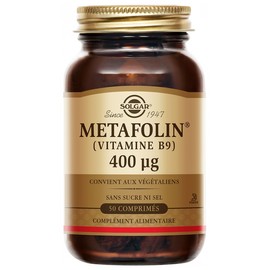 Solgar Metafolin Vitamin B9 400µg 50 Tablets