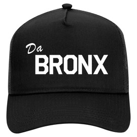 Da Bronx New York Retro Adult 5 Panel Mesh Trucker Hat Black
