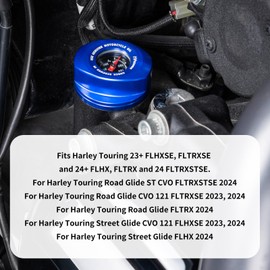 Oil Dipstick with Gauge, Oil Temperature Gauge Compatible with Harley Touring 23+ CVO, 25 Road Glide/Street Glide, 24 CVO Road Glide ST (Blue)