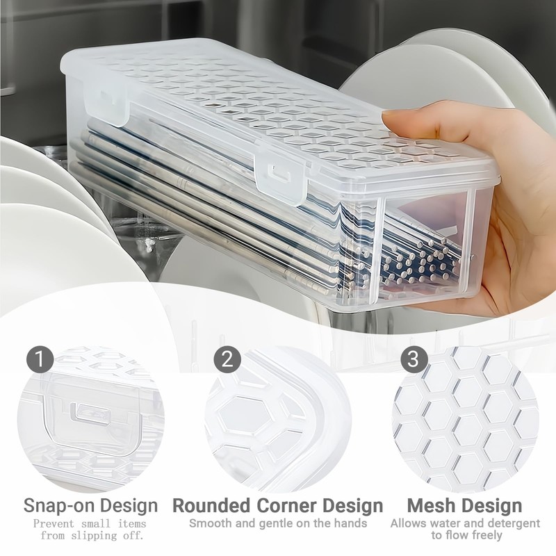 Keiwhsly Dishwasher Basket for Small Items, Dishwasher Silverware Holder for