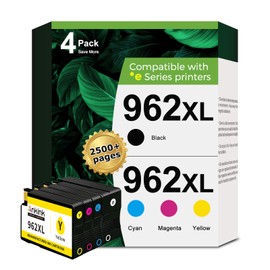 962XL Ink Cartridges Replacement for HP 962 XL 4 Combo Pack Compatible with HP OfficeJet Pro 9015e 9018e 9025e 9010 9015 9018 9020 9025 9012 9010e 9014e 9016e Printer (Black Cyan Magenta Yellow)