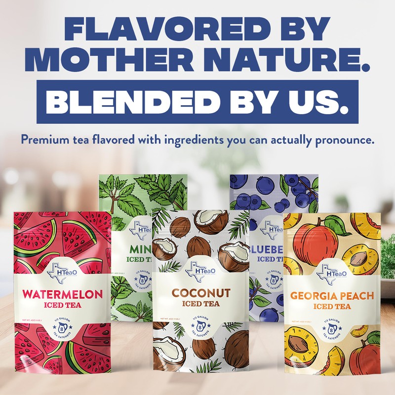 HTeaO Blueberry Green Tea – Texas-Style Flavored Iced Tea Bags