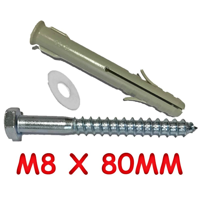 Inbrackets Value 10 PACK OF M8 x 80mm Masonry Brick