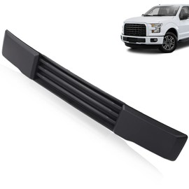 PIT66 Front Bumper & License Plate Bracket Mount Fascia Cover Compatible with Ford F150 Models w/o Block Heater & w/o Grille Shutters 2015-2017 FL3Z17E810AA, FL3Z17A385A, FL3417N388BB, FL3Z17E810BA
