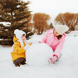 Baby Winter Gloves, Children's Gloves 2/3/4 Years, Girls Boys, Ski Gloves Children Waterproof, Mittens Fleece Mittens Children, for Skiing, Cycling, Outdoor, Warm Sports (M, White), White