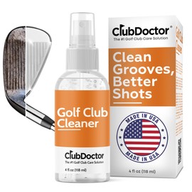Club Doctor Golf Club Cleaner Spray, Club Cleaning Solution Removes Dirt from Grooves, Increase Spin and Improve Ball Flight, Fits into Bag for Convenience - 4 oz