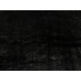 Luxury Short Plush Super Soft Faux Fur Fabric Material Black 1MTR
