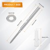 Pack of 4 Invisible Shelf Brackets, Diameter 10 x 100