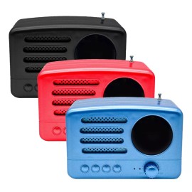 Maíz 3pzs Bocina Radio Bluetooth Vintage Recargable Usb Portatil