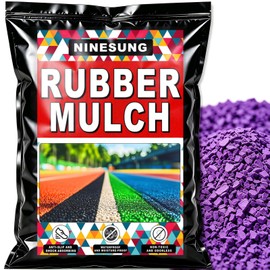 NINESUNG 2 LB Purple Rubber Mulch Granules for Playground Safety Surface, Landscaping & Garden, Rubber Crumbs for Running Track, Tennis Court Repair, Potting Soil Topper (Purple, 2 Pounds)