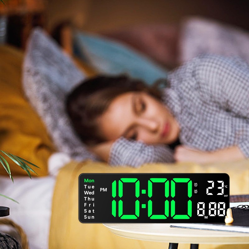 13 inch Large Digital Wall Alarm Clock with Remote Control