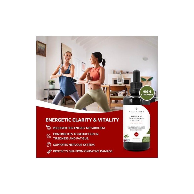 Vitamin B2 Riboflavin 2300mcg - Riboflavin-5-Phosphate - 100ml Liquid