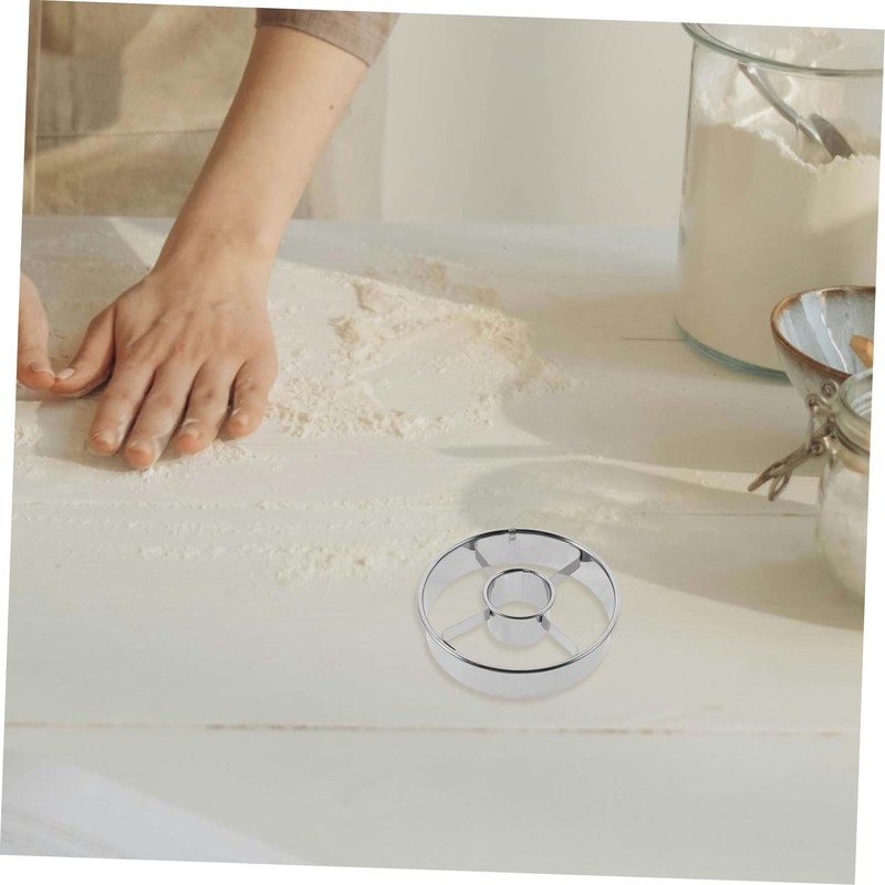 ULTECHNOVO Doughnut Cutters Reusable Round Stainless Steel Fondant Molds for