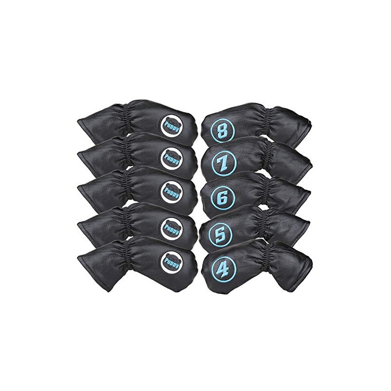 10 Piece Iron Cover Golf Covers with Count #4-9 AW