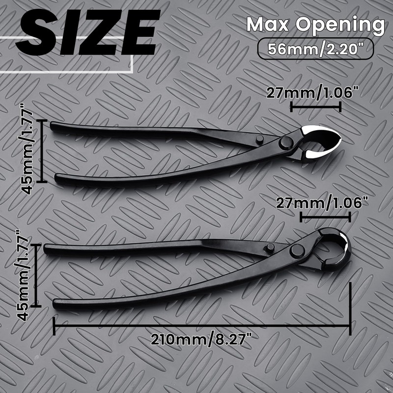 LEONTOOL Bonsai Tool Set - 8" Concave Cutters and 8"