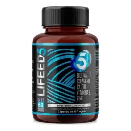 Biotina Colágeno Vitamina E Zinc Calcio 60 Cápsulas Lifeed5 Na                                                                                        
